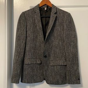 Wool herringbone pattern blazer